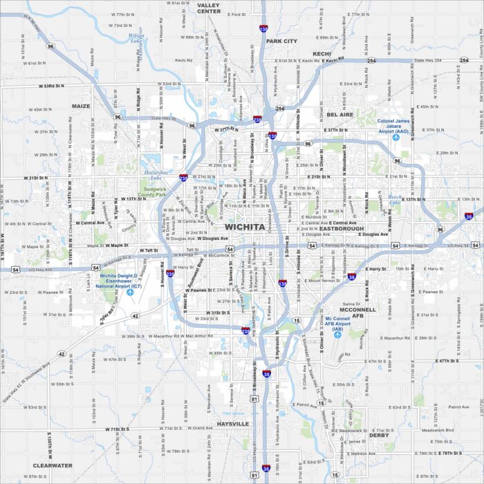 Wichita Map Kansas