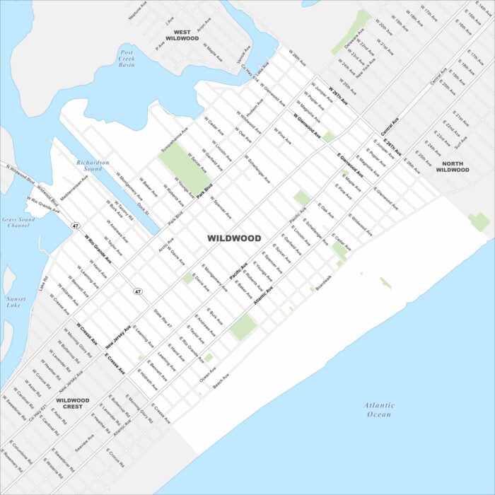Wildwood Map New Jersey