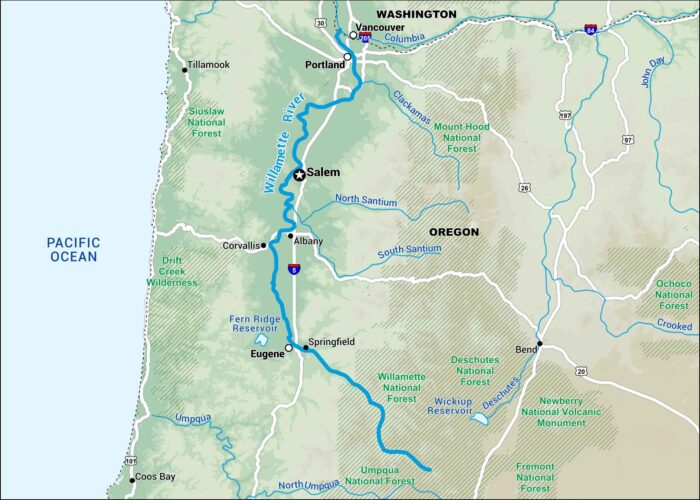 Willamette River Map
