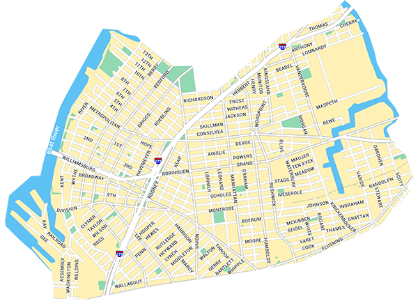 Williamsburg Map New York