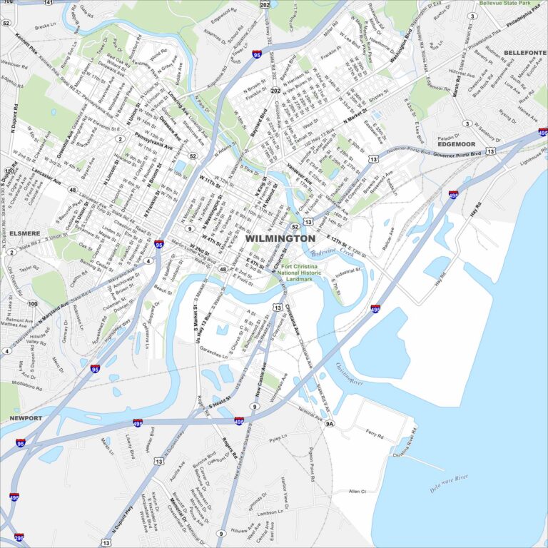 Map of Wilmington, Delaware - US Maps