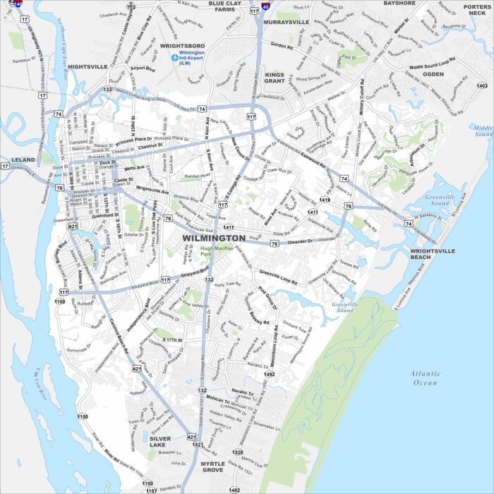 Wilmington Map North Carolina