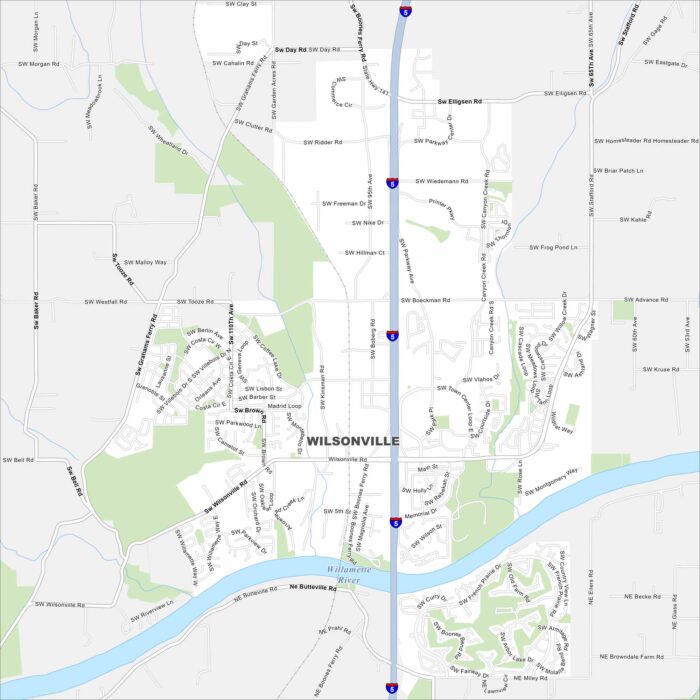 Wilsonville Map Oregon