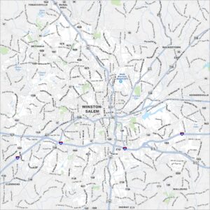 Winston-Salem Map North Carolina