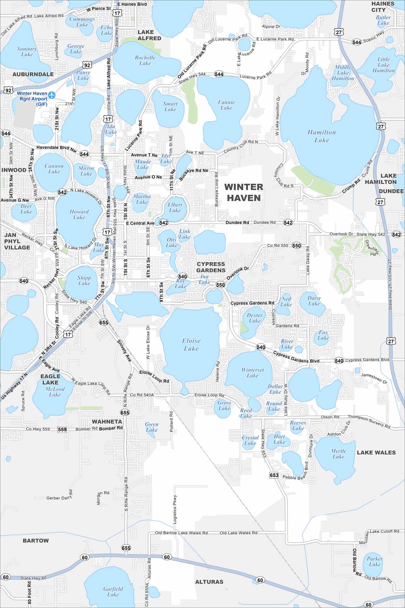 Winter Haven Map Florida