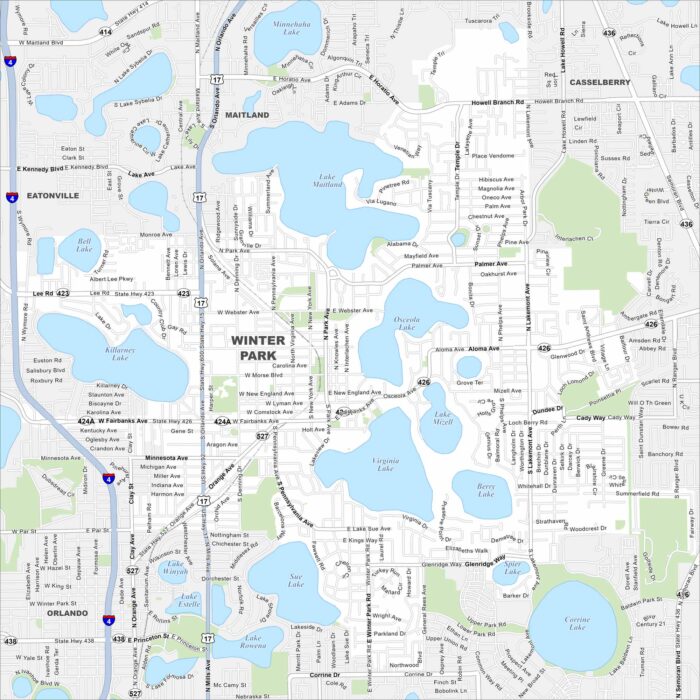 Winter Park Map Florida
