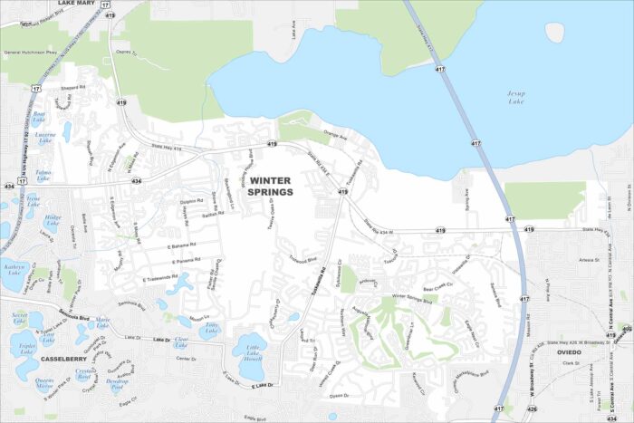 Winter Springs Map Florida