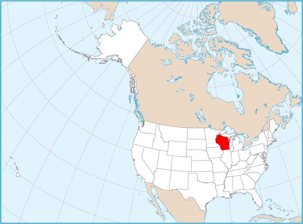 Wisconsin Location Map