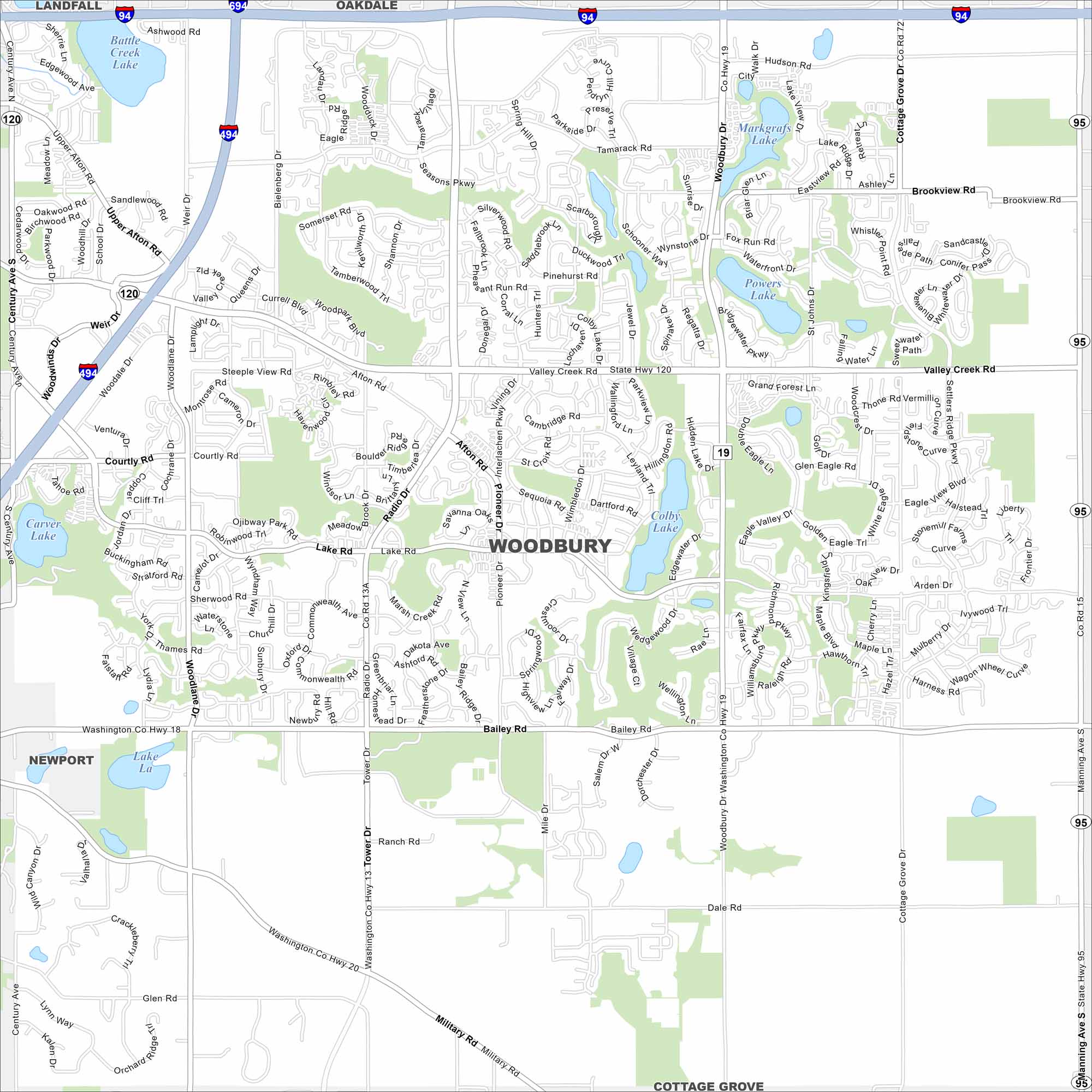 Woodbury Map Minnesota