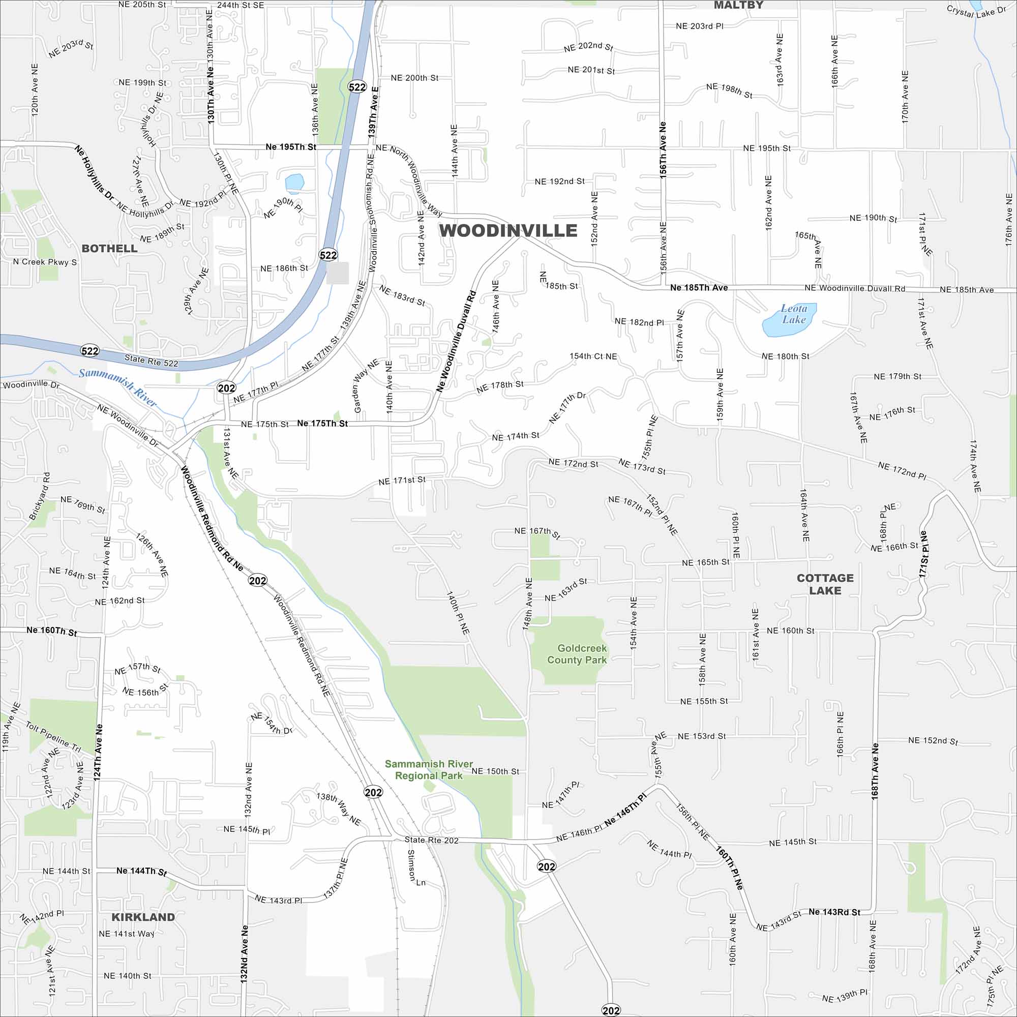 Woodinville Map Washington