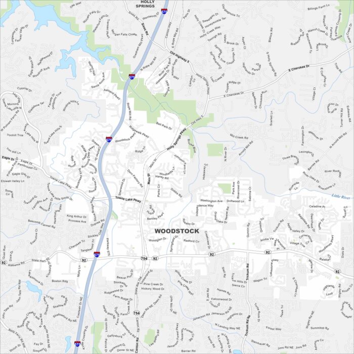 Woodstock Map Georgia