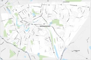 Woonsocket Map Rhode Island