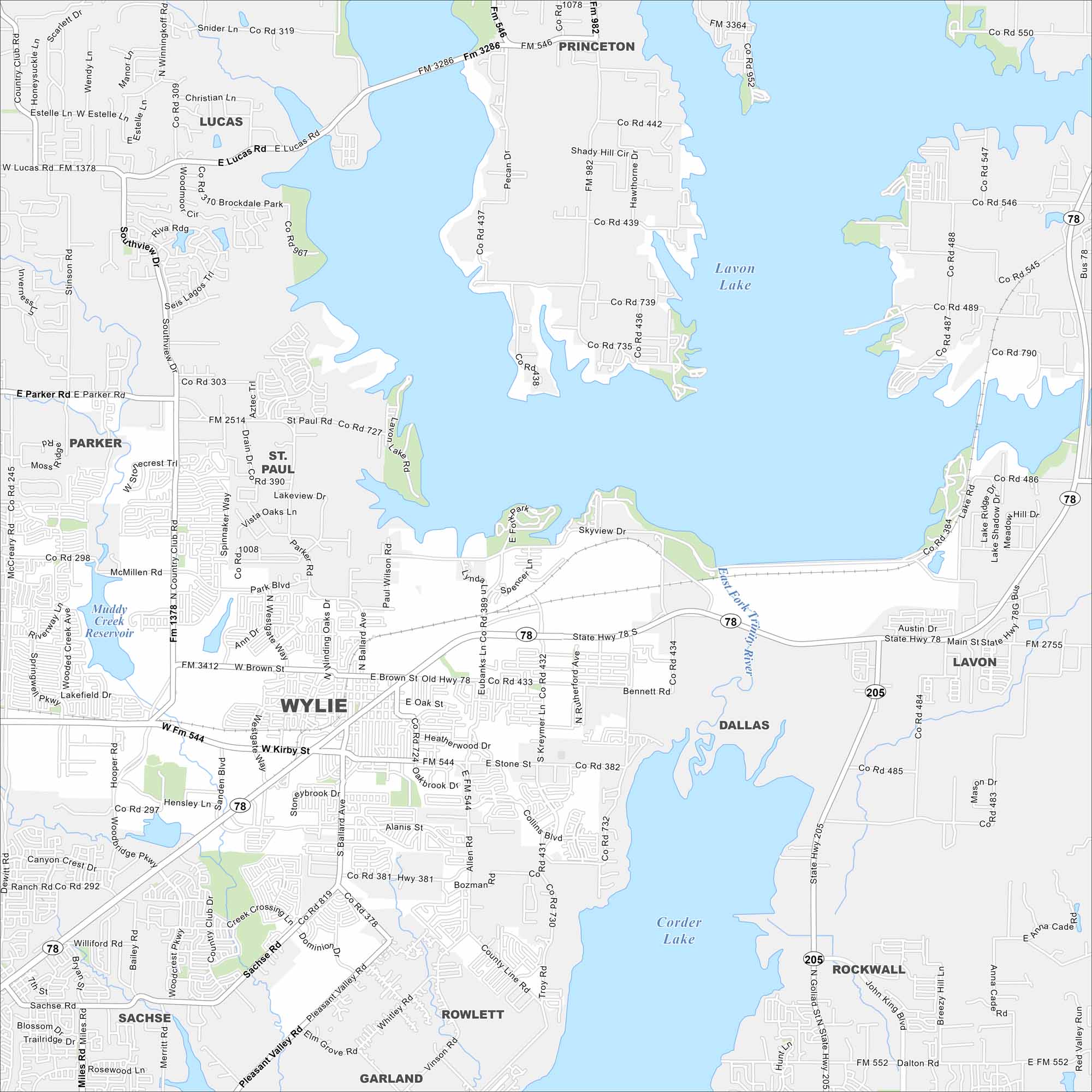 Wylie Map Texas