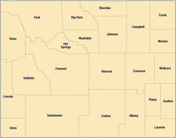 Wyoming County Map