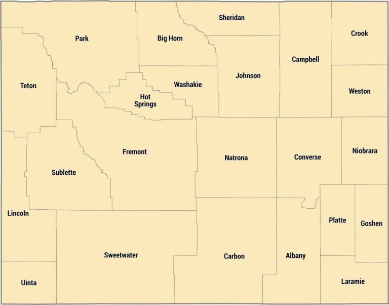 Wyoming Zip Code Map - US Maps