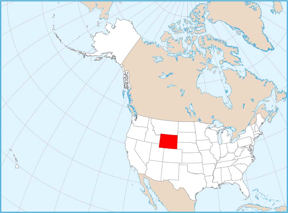 Wyoming Location Map