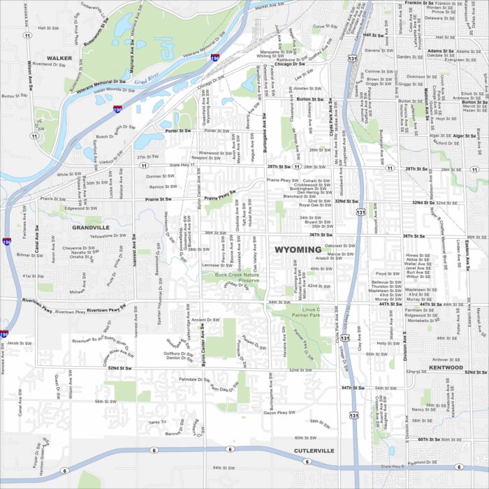Wyoming Map Michigan
