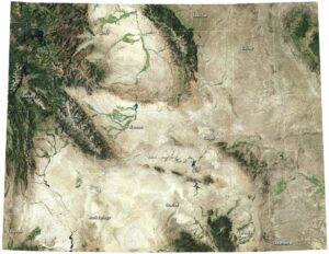Wyoming Satellite Map