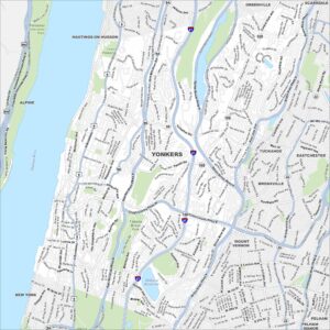 Yonkers Map New York