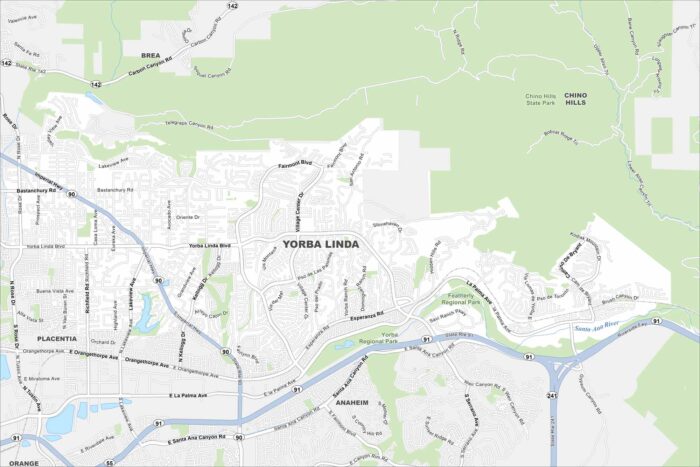 Yorba Linda Map California