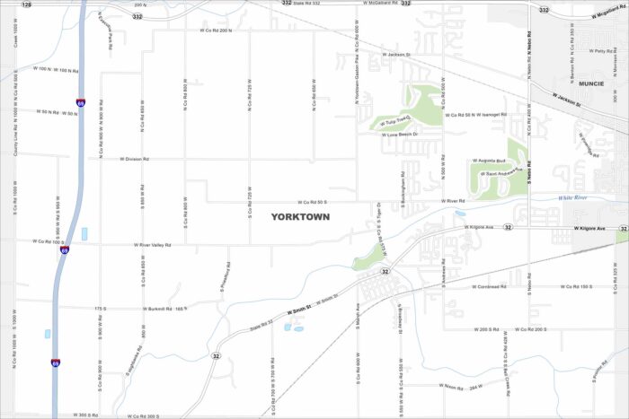 Yorktown Map Indiana
