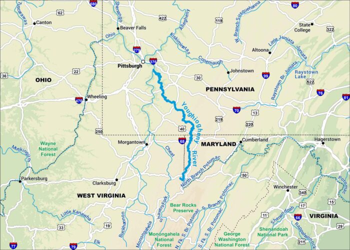 Youghiogheny River Map