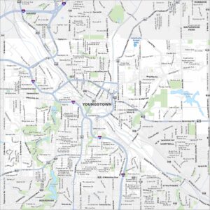 Youngstown Map Ohio
