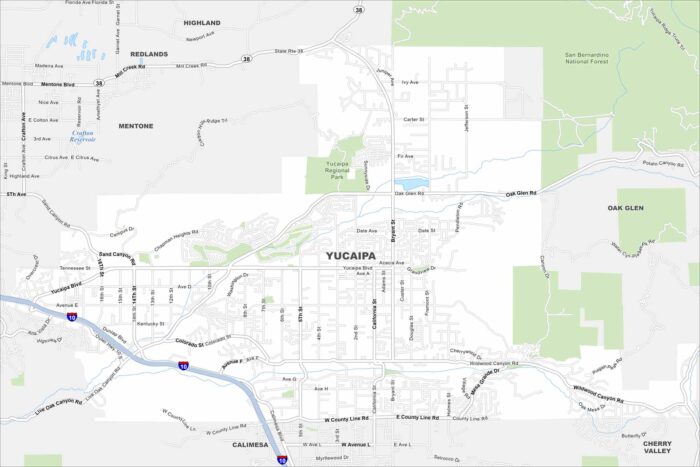 Yucaipa Map California