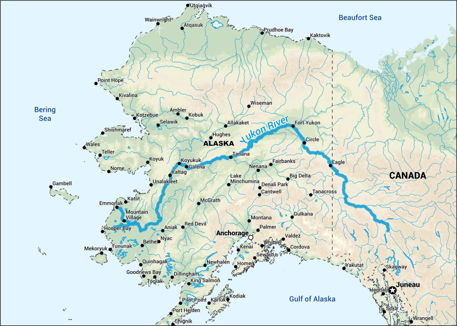 Yuk Map Yukon River Map - US Maps