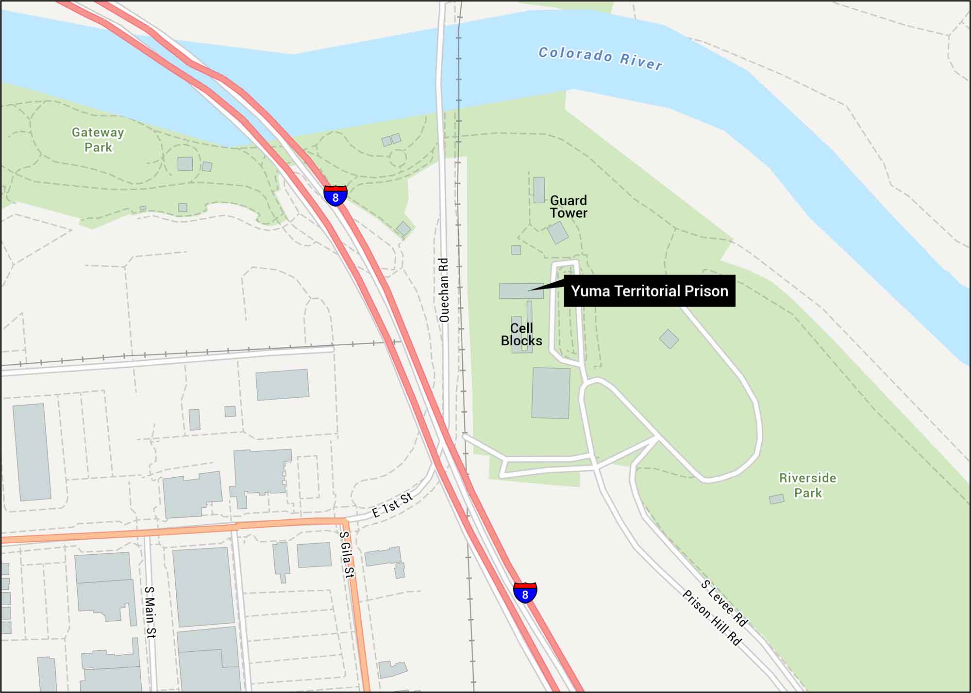Yuma Territorial Prison Map