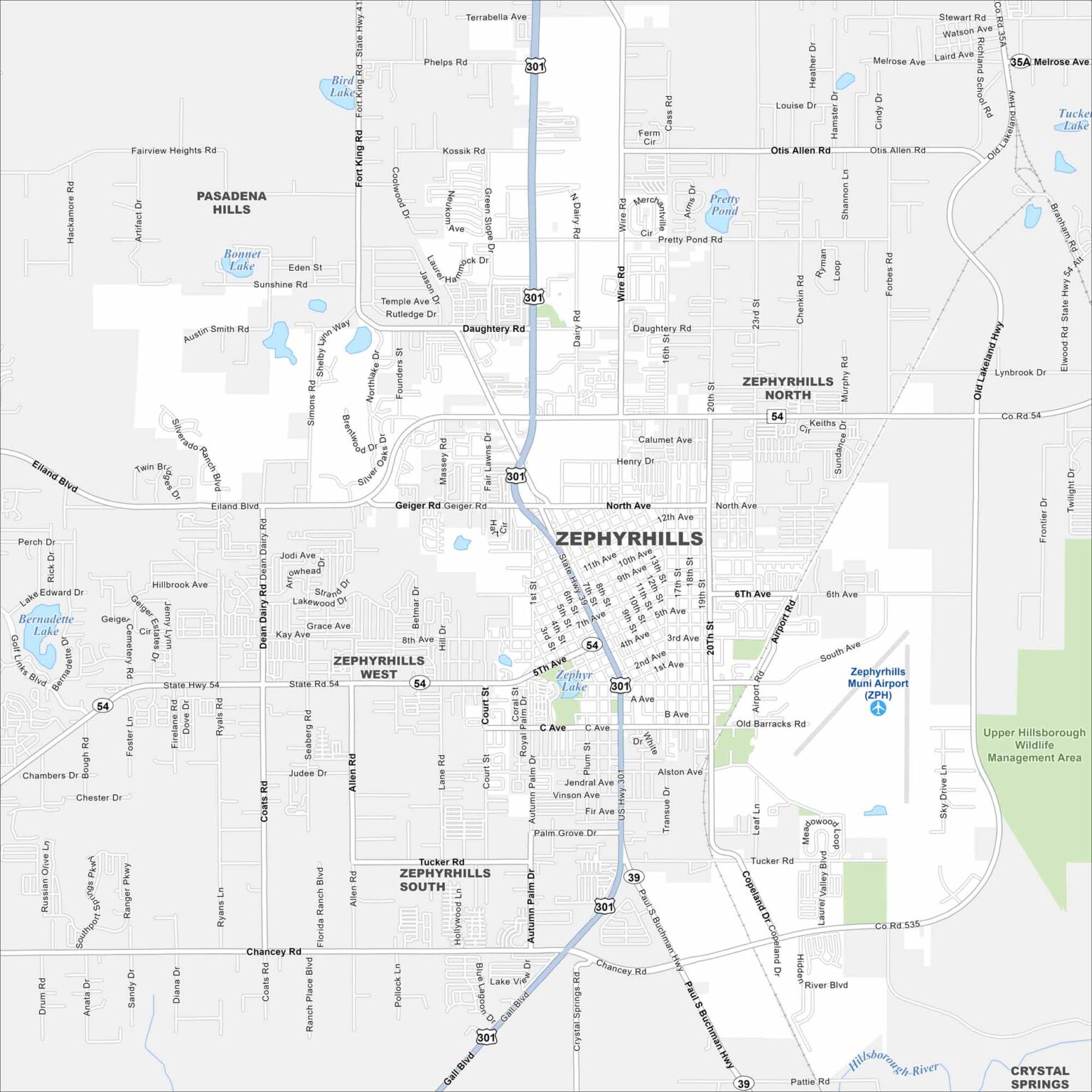 Map of Zephyrhills, Florida - US Maps