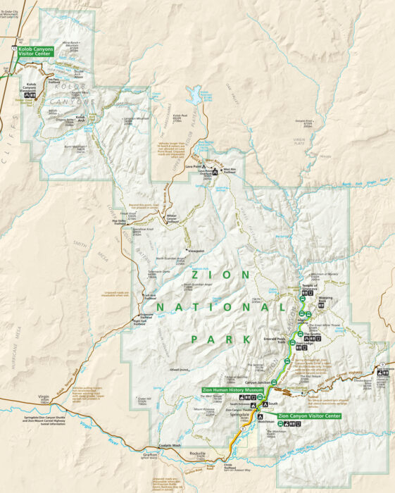 Zion National Park Map